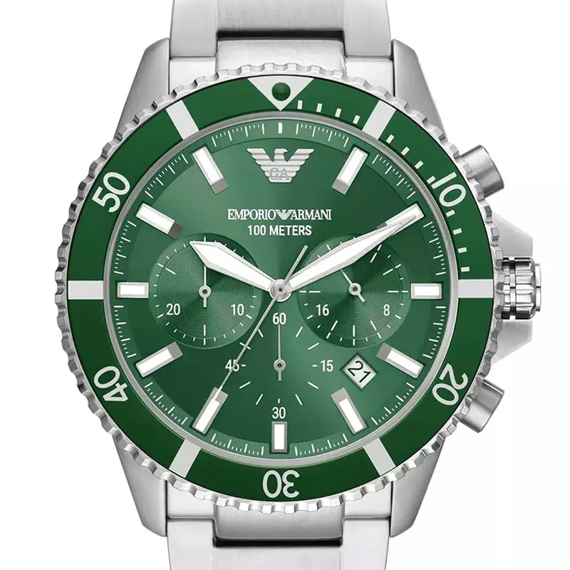Emporio Armani World Explorer Green Dial Men's Watch- AR11500